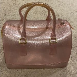 Authentic Furla Candy Bag sparkly pink